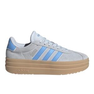 adidas Vl Court Bold Lace Up  Womens Blue, Grey Sneakers